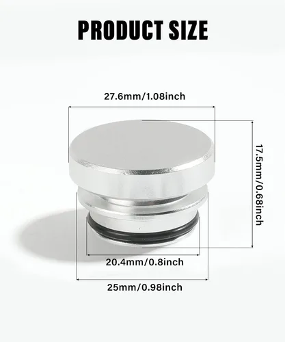 Miniatura 4 de YAKEFLY Tapa Universal para Encendedor de Cigarrillos, Tapones de Aluminio para Decoración de Coche (Plata)