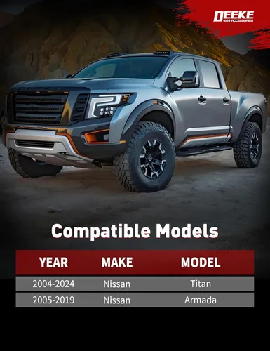 Miniatura 2 de Brazos de control superiores delanteros para Nissan Titan 2004-2023. 2005-2019 Nissan Armada, Brazos de control de suspensión con goma de PU de 2-4