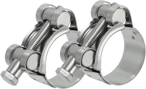 Miniatura 11 de PATIKIL Abrazadera de manguera con perno en T de 0.67 a 0.748 in, paquete de 2 abrazaderas de tubo de tubo intercooler de acero inoxidable 304