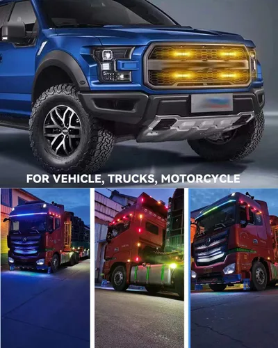 Miniatura 6 de YONGMING 6 luces LED estroboscópicas intermitentes de emergencia para camiones, vehículos, coches, mini parrilla, luces estroboscópicas de 12 V