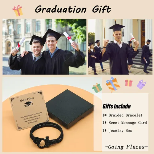 Miniatura 5 de Pulsera con texto en inglés "To My Men" para hijo, nieto, bonificación, hijo, hombre, novio, adolescente, cumpleaños, graduación, aniversario