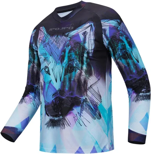 Miniatura 15 de Hotlion Camiseta de ciclismo para hombre, manga larga, MTB Motocross, ropa de carreras todoterreno