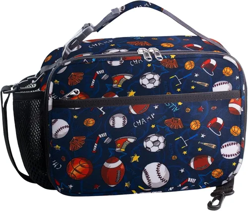 Miniatura 19 de RLGPBON Lonchera para Niños, Lonchera con Aislamiento Térmico para Niños y Niñas, Bonita Bolsa de Almuerzo y Lonchera Reutilizable para Niños