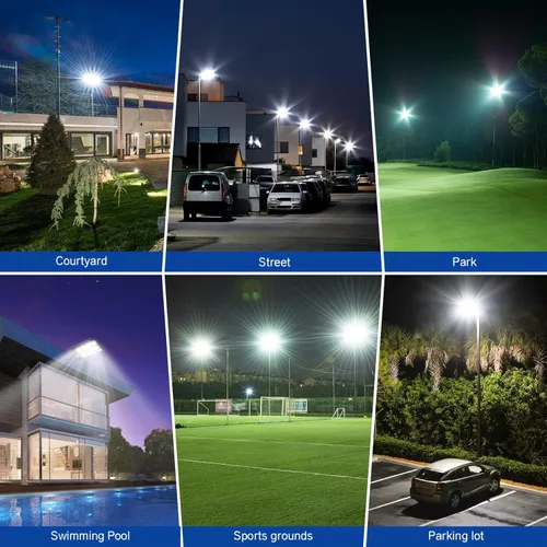 Miniatura 7 de Farola solar de 8000 W, luz solar de calle para exteriores de altos lúmenes, luces solares de estacionamiento de 6500 K, luces solares con sensor