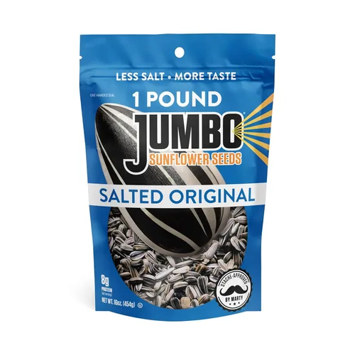 Jumbo Semillas de girasol, original, 16 onzas (paquete de 6)