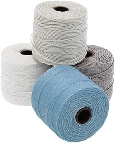 Miniatura 66 de The Beadsmith S-Lon Cordón para Cuentas – Cordón de Nylon Torcido de 0.5 mm para Ensartar, Paquete de 4, Mezcla de Neutrales Fríos, TEX210, 77