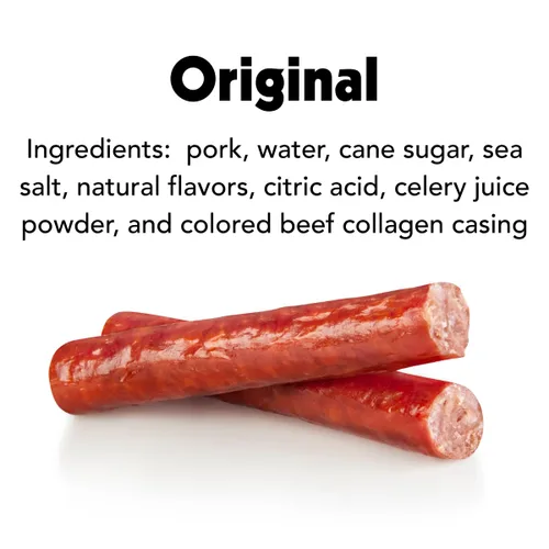 Miniatura 4 de Salchicha de cerdo original – Palito de carne artesanal con condimento natural Alto en proteínas, apto para dieta cetogénica, sin gluten, sin soja