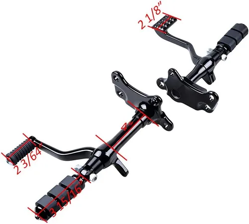 Miniatura 3 de AMOPA CORP Forward Controls - Kit de montaje de clavijas de pie compatible con Harley Sportster XL883 XL1200 1991-2003 (negro)