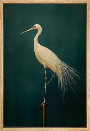 Miniatura 42 de wall26 Lienzo enmarcado para pared, acuarela, azul pastel, garza, galápagos, aves, animales, ilustraciones de naturaleza salvaje, arte moderno