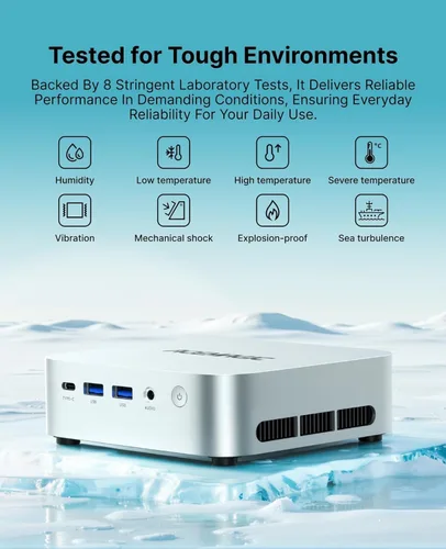 Miniatura 7 de ACEMAGIC Computadoras mini PC Windows 11 Pro, Ryzen R2544 8GB DDR4 RAM 256GB SSD, pantalla 4K triple pantalla WiFi 5 BT4.2 RJ45 para el hogar