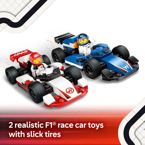 Miniatura 5 de LEGO City F1 Williams Racing & Haas F1 - Juguete de construcción de autos para niños, niños y niñas, a partir de 4 años, juguete preescolar