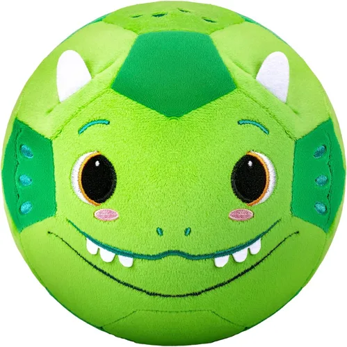 JoyCat Pelota de fútbol silenciosa para niños pequeños de 1 a 3 años, pelota de fútbol de felpa suave de dinosaurio para bebés, regalos para niños y