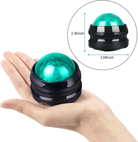 Miniatura 2 de WOVTE Bola de masaje, bolas de lacrosse, herramienta de auto masaje para dolores musculares, hombros, cuello, espalda, pies, cuerpo, tejido Verde