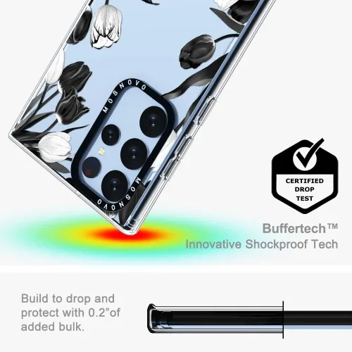 Miniatura 5 de MOSNOVO - Funda para teléfono Samsung Galaxy S22 Ultra, con protección Buffertech contra caídas de grado militar (6.6 pies), de poliuretano