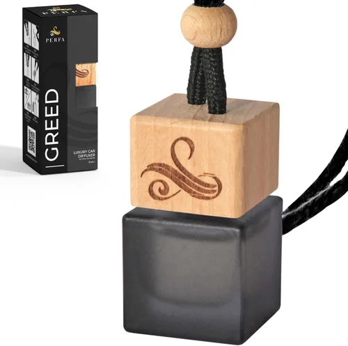 Ambientador de coche Greed para hombres | Fragancias inspiradas en perfumes Aventos | Ambientador fuerte con tecnología eliminadora de olores |