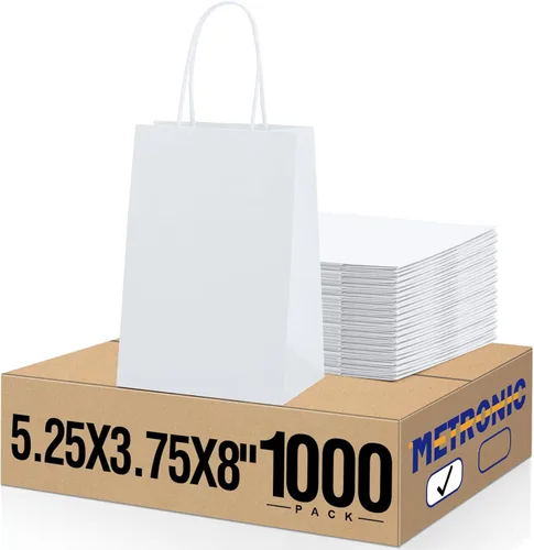 Miniatura 24 de Metronic - Bolsas de regalo de papel kraft con asas de 16 x 6 x 12 pulgadas, paquete de 6000 Para Navidad, recuerdos de fiesta de cumpleaños