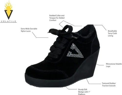 Miniatura 5 de VOLATILE Cash Fashion - Zapatos deportivos de cuña con plataforma para mujer