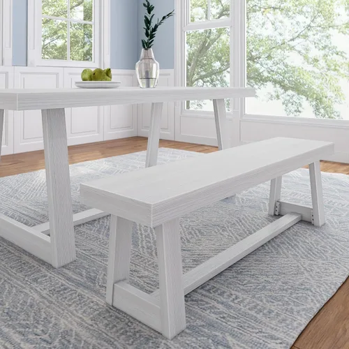 Miniatura 23 de Plank+Beam Mesa de Comedor Estilo Granja de 72 Pulgadas, Mesa de Cocina Rústica de Madera Maciza, Mesa Rectangular Grande de Madera para Comedor