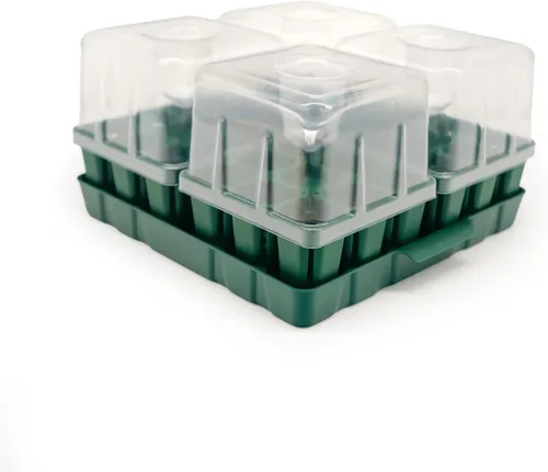 Miniatura 14 de Vego garden Seedling Suite Products, paquete de 8 bandejas de plántulas jumbo con tapas de bandeja de plántulas y bandejas de riego inferiores de 10