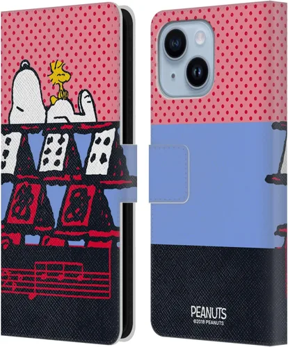 Miniatura 55 de Head Case Designs Funda de piel con licencia oficial de Peanuts Snoopy & Woodstock Balloon Halfs and Laughs para Apple iPhone 7/8/SE 2020 y 2022