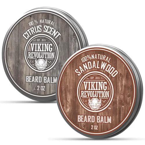 Miniatura 24 de Viking Revolution Bálsamo para barba de cedro y pino, mantequilla con aceite de argán, suavizante e hidratante para hombres, cera para barbas