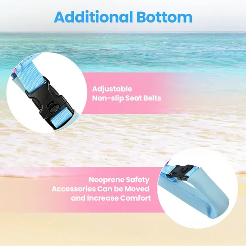 Miniatura 3 de Chaleco de natación para niños de neopreno con correa de seguridad ajustable para edades de 1-3 y 3-6 años KS-PB