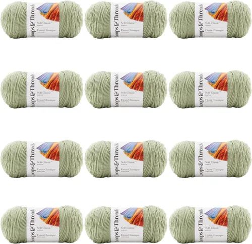 Miniatura 48 de MICHAELS Paquete de 12: Hilo sólido Soft Classic™ de Loops & Threads®