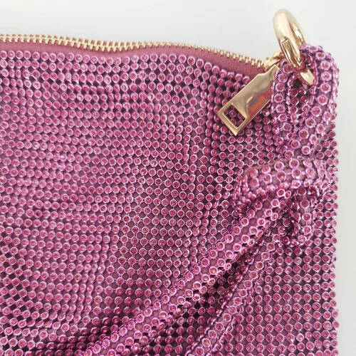 Miniatura 6 de Bolso de noche brillante con diamantes de imitación para mujer, bolso de mano plateado, bolso Hobo para fiesta, baile de graduación, boda