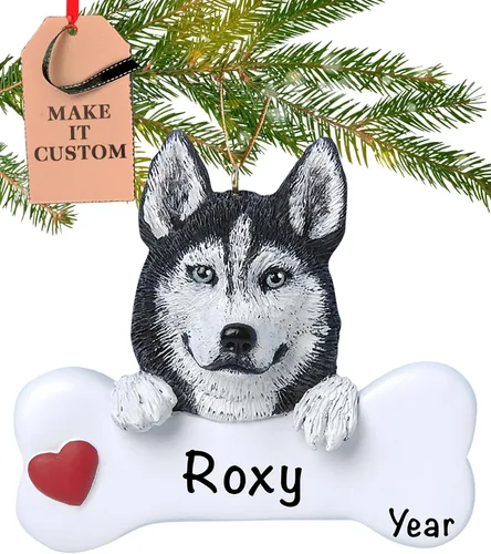 Miniatura 12 de Adorno personalizado de hueso de perro Doberman Pinscher 2025 Personalización gratuita las 24 horas Adornos de Navidad de la primera Navidad