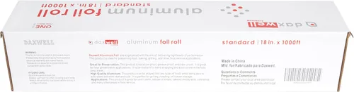 Miniatura 3 de Daxwell Rollo de papel de aluminio, estándar, 18 "x 1000 pies, J10003335, plateado