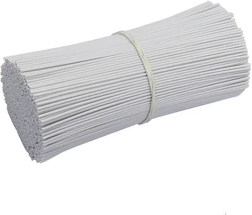 Lazos giratorios de plástico para bolsas, lazos de pan reutilizables de 4.7 pulgadas para uso doméstico y oficina (blanco 500 unidades, 500 unidades)