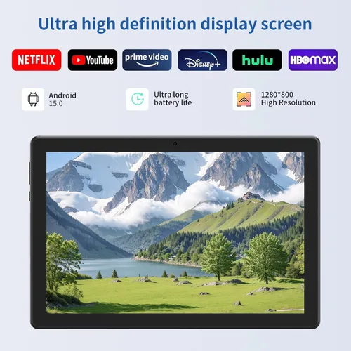 Miniatura 5 de Tableta Android 2 en 1 12 GB RAM+64 GB ROM Tablets 10 pulgadas Android 15 Tablet Set, tabletas con funda de teclado ratón Stylus, 10.1 IN HD