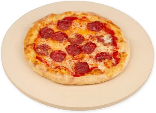 Miniatura 13 de K ROCKSHEAT Piedra para Pizza Redonda de 16 Pulgadas para Parrilla y Horno, Piedra de Hornear Grande de Cordierita para Pan, Piedra de Cocción