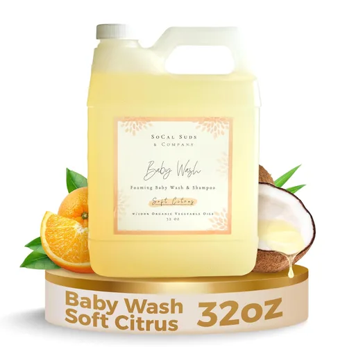 Miniatura 9 de SoCal Suds & Company Champú y gel de baño orgánico 2 en 1 para bebés y gel de baño, jabón de Castilla, jabón corporal suave y champú para pieles