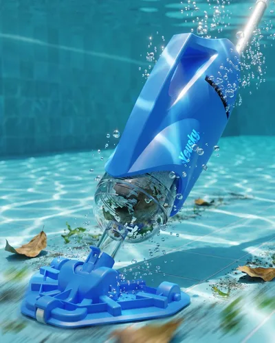 2025 Aspiradora de piscina portátil mejorada para piscinas sobre el suelo e incrustadas - Limpiador de piscina inalámbrico con 18.5 GPM de succión,