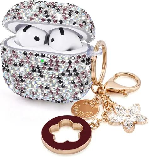 Miniatura 10 de VISOOM Bling Airpods Pro 2ª Generación Funda - Funda para AirPods Pro 2 con Cordón para Mujeres 2024 Crystal iPod Pro 2 Funda de Carga Inalámbrica