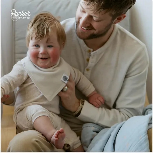 Miniatura 6 de Parker - Baberos tipo bandana para bebé, paquete de 4 baberos para niños, niñas, unisex Nube