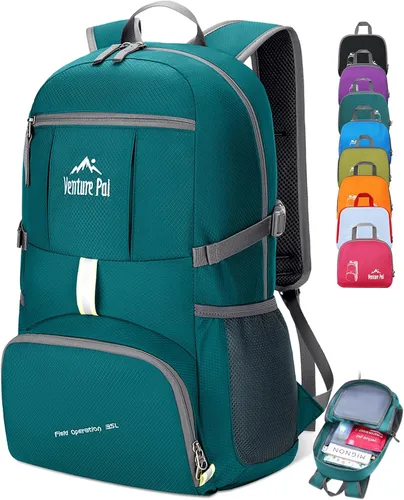 Miniatura 7 de Venture Pal 35L Ultraligero Ligero Plegable Plegable Viaje Camping Senderismo Deportes al aire libre Mochila Daypack