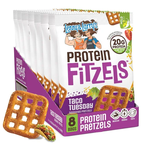 Miniatura 11 de Lenny & Larry's FITZELS Pretzels de Proteína [Paquete de Variedad GAME DAY] – 12 x Bolsas de 3oz de Bocadillos Altos en Proteína con 20g de Proteína