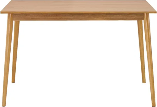 Miniatura 4 de Panana Mesa de comedor moderna de 47 pulgadas, mesa de cocina con patas de madera maciza, acabado de roble, mesa de comedor para el hogar, muebles