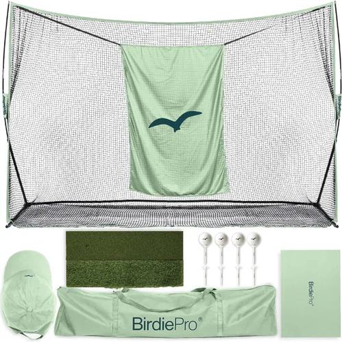 Miniatura 10 de BirdiePro® - Red de práctica de golf American Pro, red de golf resistente de 10 x 7 pies con objetivo EchoShield™ y red FlexWeave™, patio trasero