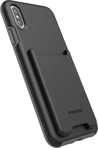 Miniatura 6 de ENCASED Funda tipo cartera para iPhone Xs Max (2018) con tarjetero (capacidad para 3 tarjetas de crédito) (negro)