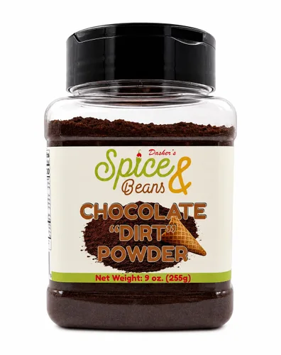 Polvo de Galleta de Chocolate "Dirt" | Cobertura para Helado y Decoración de Postres | por Dasher's Spice & Beans | 9 oz.