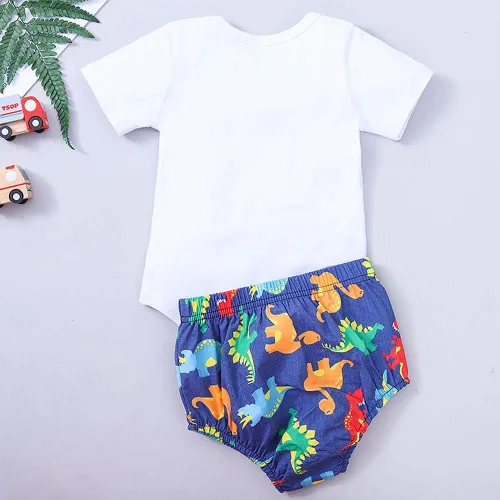 Miniatura 44 de IDOPIP Traje formal para bebé niño para el primer cumpleaños de Cake Smash con corbatín y tirantes y pantalones cortos para sesión de fotos