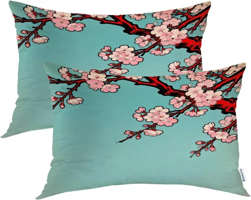 Miniatura 80 de Batmerry Black Cat Green Leaves Throw Pillow Covers, Cat Among Foliage Decorative Pillow Covers Digital Printing Blended Fabric for Couch Sofa Bed