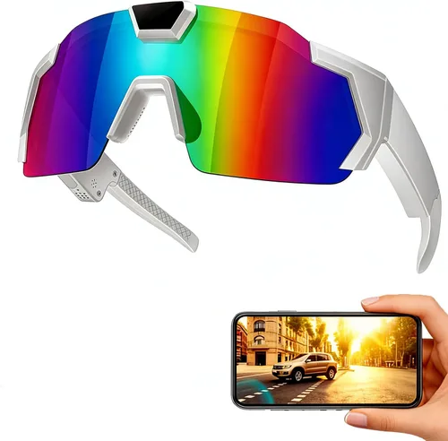 Miniatura 14 de POV - Lentes de sol de béisbol 4K con cámara, lentes de cámara inteligente para hombres y mujeres, gafas de sol con cámaras con tarjeta SD de 32 GB