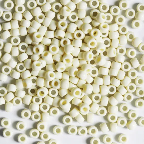 Miniatura 33 de 1000 cuentas de pony negras de 0.236 x 0.32 pulgadas para pulseras, trenzas de pelo y manualidades de bricolaje, solo para uso en manualidades