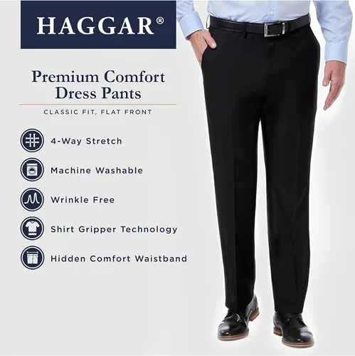 Miniatura 4 de Haggar Men's Premium Comfort Dress Pant Classic Fit Reg. and Big & Tall Sizes