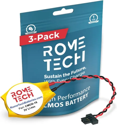 Miniatura 7 de Rome Tech Batería CMOS CR2032W para placa base Awow Ax41 – Respaldo de laptop BIOS RTC 3V KTS CR2032W 731 batería con 2 cables de cable FI conector