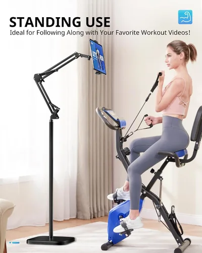 Miniatura 5 de UBeesize Soporte para Tablet para Cama y Piso, Soporte Ajustable para iPad de Servicio Pesado de 9.7 LB, Giratorio de 360°, Brazo Extensible